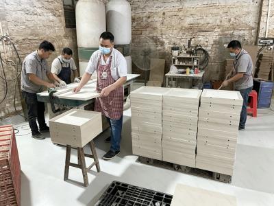 Wooden box production